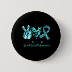 Badge Rond 5 Cm Ruban de sensibilisation au léopard de l'amour de