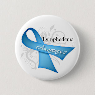 Badge Rond 5 Cm Ruban de sensibilisation au lymphoedème