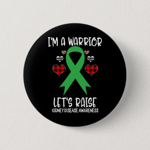 Badge Rond 5 Cm Ruban de sensibilisation aux maladies du rein Je s
