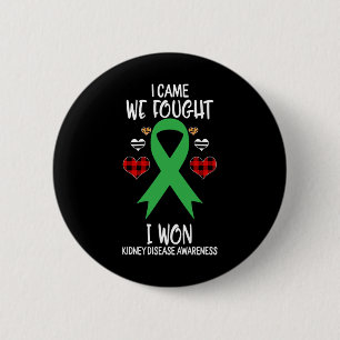 Badge Rond 5 Cm Ruban De Sensibilisation Aux Maladies Du Rein Je S