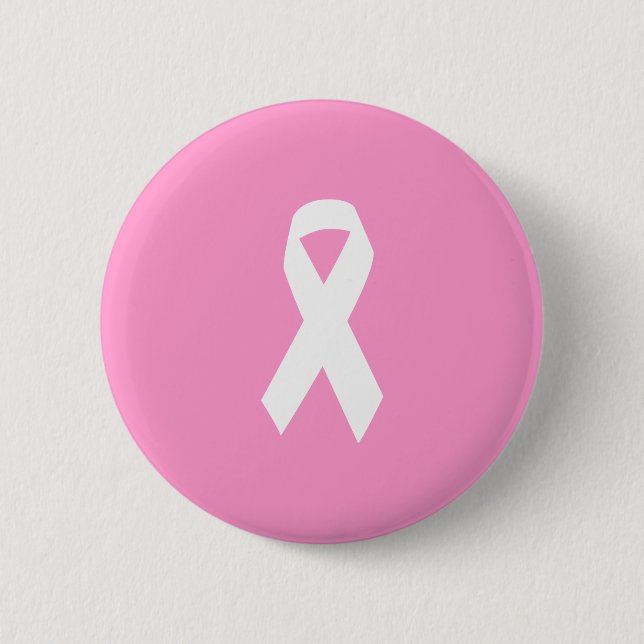 Badge Rond 5 Cm Ruban de sensibilisation en rose (Devant)