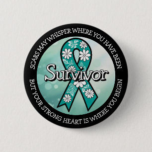Badge Rond 5 Cm Ruban de sensibilisation sarcoidose de Survivor SA