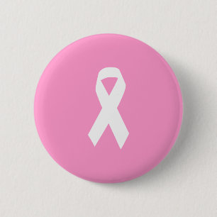 Badge Rond 5 Cm Ruban de sensibilisation sur fond rose