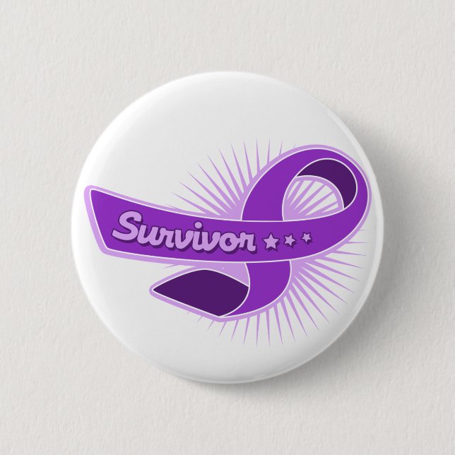 Badge Rond 5 Cm Ruban de survivant de l'épilepsie (Devant)