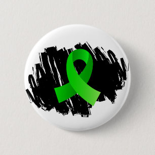 Badge Rond 5 Cm Ruban de vert de chaux de la maladie de Lyme avec