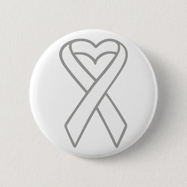 Badge Rond 5 Cm Ruban du cancer du poumon (Devant)
