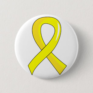 Badge Rond 5 Cm Ruban jaune 3 d'endométriose