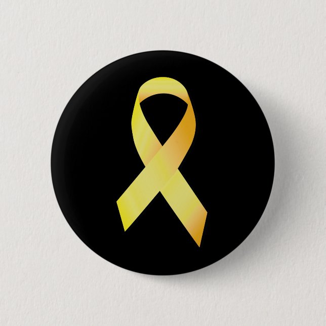 Badge Rond 5 Cm Ruban jaune de prévention de suicide (Devant)