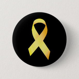 Badge Rond 5 Cm Ruban jaune de prévention de suicide