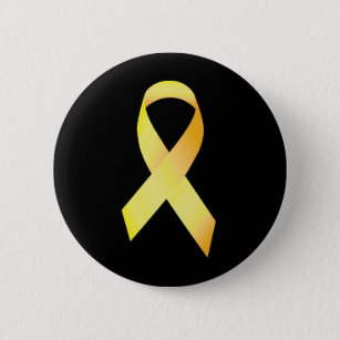 Badge Rond 5 Cm Ruban jaune de prévention de suicide