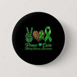 Badge Rond 5 Cm Ruban léopard amour paix conscience de la maladie