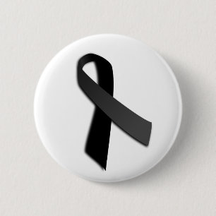 Badge Rond 5 Cm Ruban noir de conscience de MIA Rememrance de