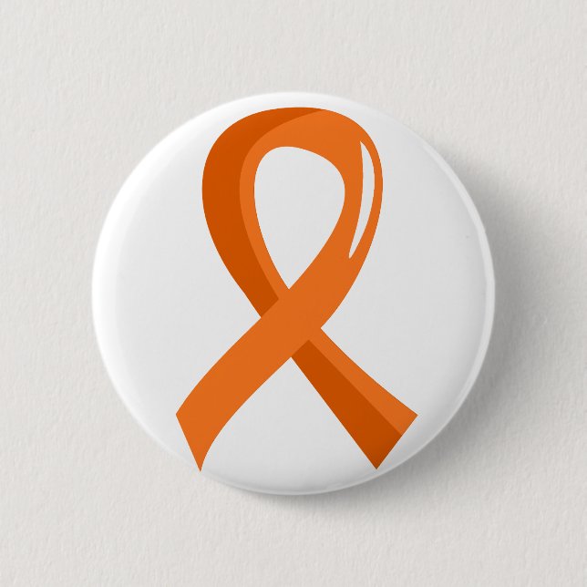 Badge Rond 5 Cm Ruban orange 3 de leucémie (Devant)
