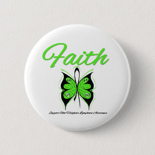 Badge Rond 5 Cm Ruban papillon non Hodgkins Lymphoma Faith Butterf