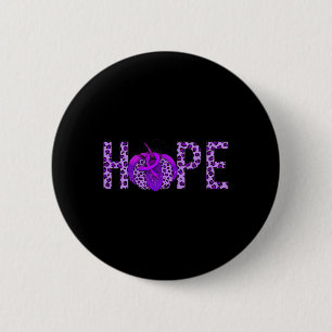 Badge Rond 5 Cm Ruban pourpre Alzheimer Mois de sensibilisation Pu