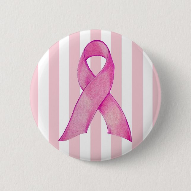 Badge Rond 5 Cm Ruban rose (Devant)