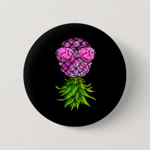 Badge Rond 5 Cm Ruban rose à l'envers pour la sensibilisation au c