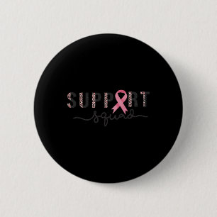 Badge Rond 5 Cm Ruban Rose Léopard de Sensibilisation au Cancer du
