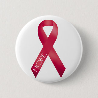 Badge Rond 5 Cm Ruban rouge