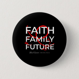 Badge Rond 5 Cm Ruban rouge de sensibilisation au cancer du sang F
