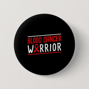 Badge Rond 5 Cm Ruban rouge du guerrier du cancer du sang