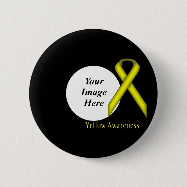 Badge Rond 5 Cm Ruban standard jaune par Kenneth Yoncich (Devant)