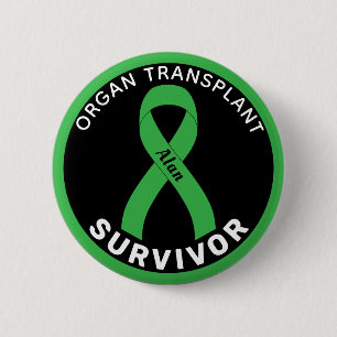 Badge Rond 5 Cm Ruban survivant de transplantation d'organe bouton