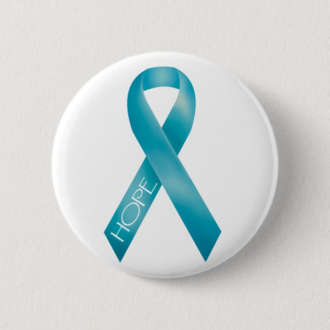Badge Rond 5 Cm Ruban turquoise (Devant)