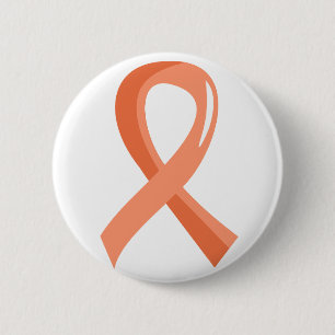 Badge Rond 5 Cm Ruban utérin 3 de pêche de Cancer