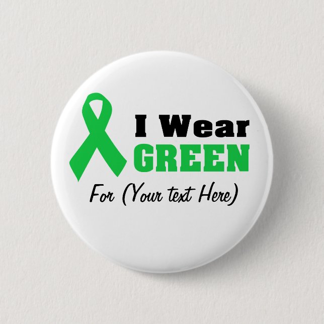 Badge Rond 5 Cm Ruban vert de conscience (Devant)