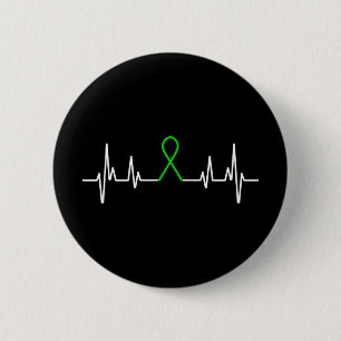 Badge Rond 5 Cm Ruban vert de la maladie mentale Sensibilisation à