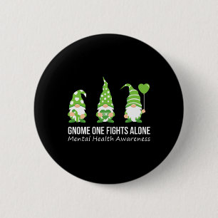 Badge Rond 5 Cm Ruban vert de sensibilisation à la santé mentale O