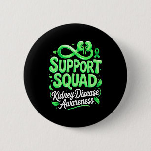 Badge Rond 5 Cm Ruban vert équipe de soutien sensibilisation à la