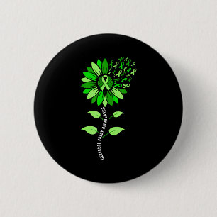Badge Rond 5 Cm Ruban vert tournesol infirmité motrice cérébrale i