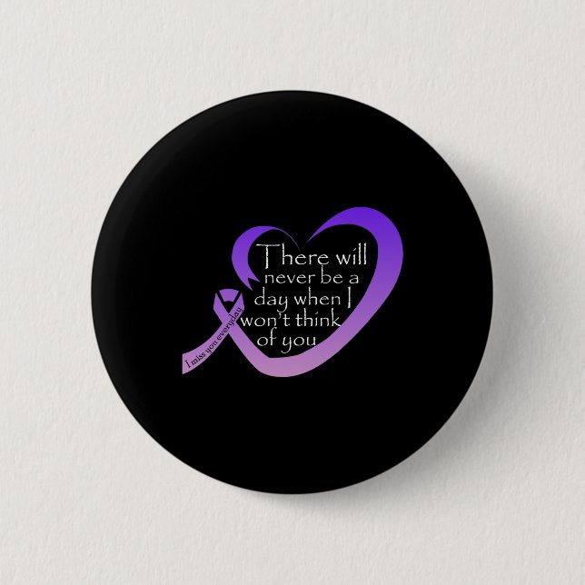 Badge Rond 5 Cm Ruban Violet de Sensibilisation  (Devant)