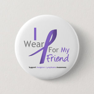 Badge Rond 5 Cm Ruban violet d'usage de la lymphogranulomatose
