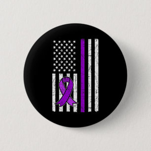 Badge Rond 5 Cm Ruban Violet. Sensibilisation aux surdoses 5