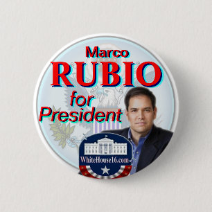 Badge Rond 5 Cm Rubio pour le bouton du Président grand phoque