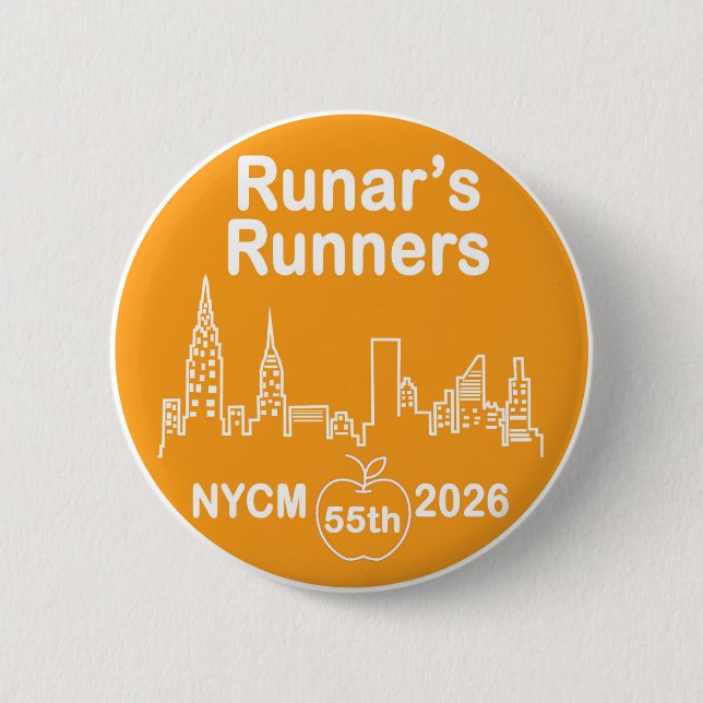 Badge Rond 5 Cm Runar's Runners Button - 2026 (Devant)