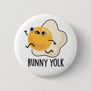 Badge Rond 5 Cm Runny Yolk Funny Food Egg Pun
