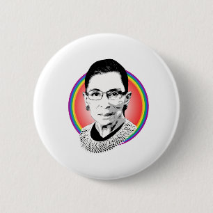 Badge Rond 5 Cm Ruth arc-en-ciel
