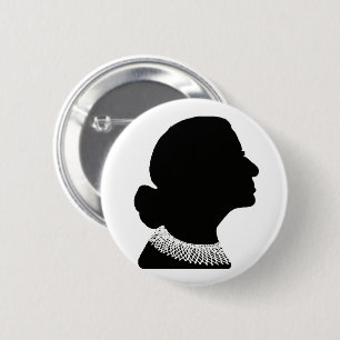 Badge Rond 5 Cm Ruth Bader Ginsberg Silhouette Bouton Pin