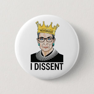 Badge Rond 5 Cm Ruth Bader Ginsburg, célèbre RBG, je ne suis pas