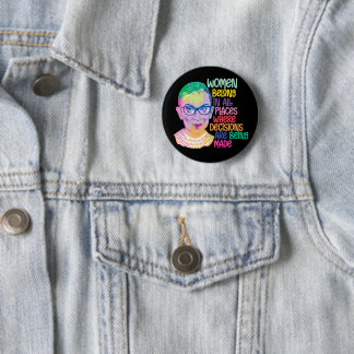 Badge Rond 5 Cm Ruth Bader Ginsburg Femmes Dans Tous Les Endroits