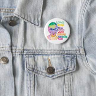 Badge Rond 5 Cm Ruth Bader Ginsburg Femmes Dans Tous Les Endroits