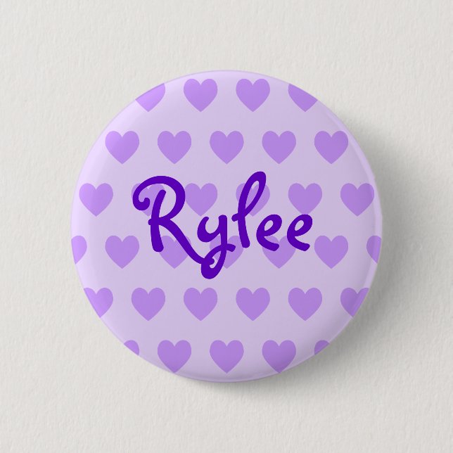 Badge Rond 5 Cm Rylee en violet (Devant)