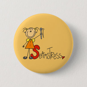 Badge Rond 5 Cm S est pour Couturière