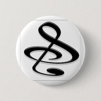 Badge Rond 5 Cm "S", "et", et/ou note musicale de clef triple