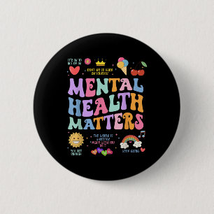 Badge Rond 5 Cm S Santé mentale Super Santé mentale Mon