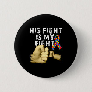 Badge Rond 5 Cm Sa lutte est ma lutte Autisme Sensibilisation Sout